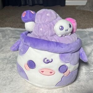Cuddle Barn Plush Goals Moksha Mooshake Cow Series 2 Purple Goth Kawaii Plushie